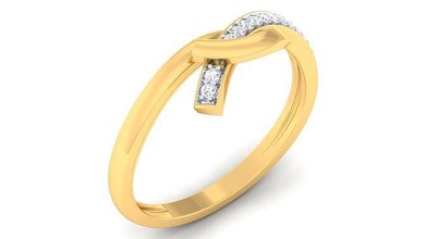 femmes bague imprimable anneaux mariage engagement bijou bijoux sterling argent platine diamant or 3d print model - Mito3D