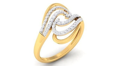 donne squillare stampabile oro gioielleria anelli nozze gioiello argento Fidanzamento diamante 3d print model - Mito3D
