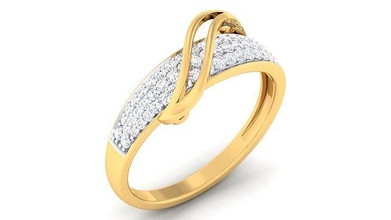 Frauen Ring druckbar Ringe Hochzeit Juwel Schmuck Silber Engagement Sterling Platin Diamant Gold 3d print model - Mito3D