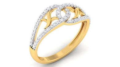 frauen ring druckbar gold schmuck ringe hochzeit juwel silber engagement diamant 3d print model - Mito3D