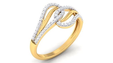 Frauen Ring druckbar Gold Schmuck Ringe Hochzeit Juwel Silber Engagement Diamant 3d print model - Mito3D