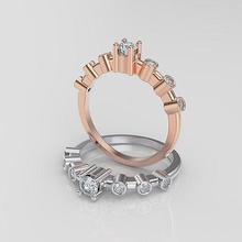 donne squillare gioielleria nozze fidanzamento platino oro gemma brillante gioiello diamante stampabile 3d argento moda bellezza rubino diamant anelli 3d print model - Mito3D