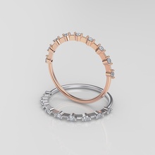 KADIN yüzük takı düğün nişan platin altın mücevher parlak elmas yazdırılabilir 3d gümüş moda güzellik çap yüzükler 3d print model - Mito3D