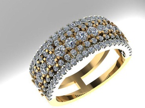 mulheres anel joalheria gema precioso moda ouro imprimível jóia brilhante diamante esterlina beleza noivado argolas 3d print model - Mito3D