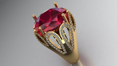 femmes bague or argent mode brillant mariage engagement bijou bijoux cadeau mer imprimable valentin l'amour jaune blanc ovale diamant anneaux 3d print model - Mito3D