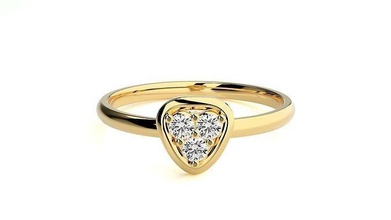 donne squillare anelli nozze Fidanzamento gioiello gioielleria diamante stampabile oro luce peso minimalista wt 3d print model - Mito3D