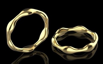 women ring jewelry gold silver wedding printable fashion special mohamad rings 3d print model - Mito3D