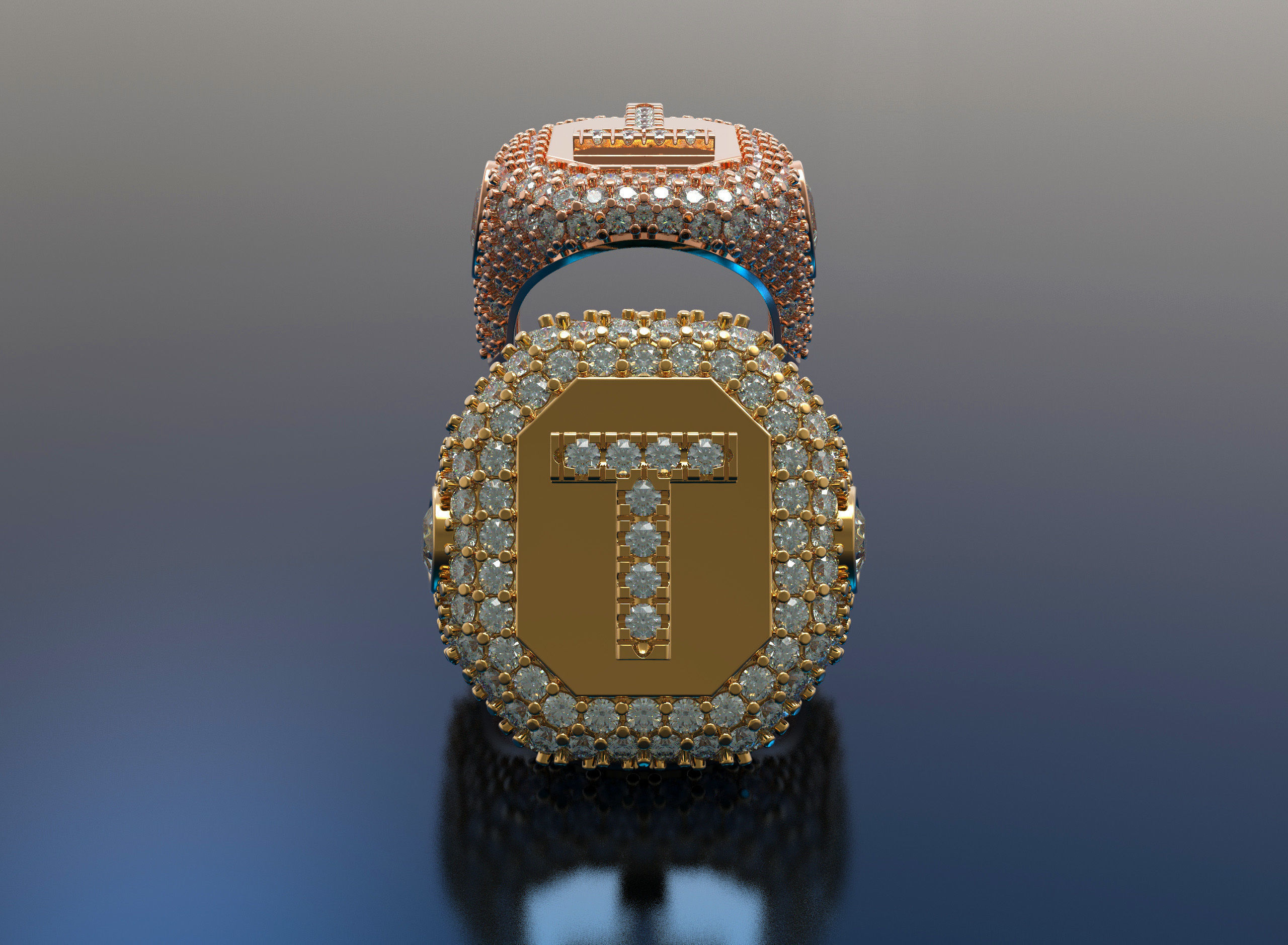 frau ring frauen wuman luxus leuchtenden mode schmuck silber gold diamanten brillant diamant schönheit plat 3dprinting cad chrom saphir ringe 3D print model - Mito3D