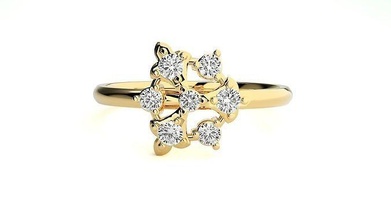 KADIN yüzük yüzükler düğün nişan mücevher elmas yazdırılabilir altın takı ışık ağırlık minimalist wt 3d print model - Mito3D