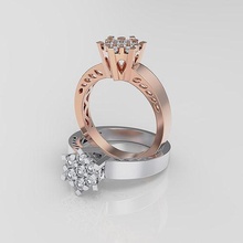 donne squillare gioielleria nozze Fidanzamento platino oro gemma brillante gioiello diamante stampabile 3d argento moda bellezza rubino diamant anelli 3d print model - Mito3D