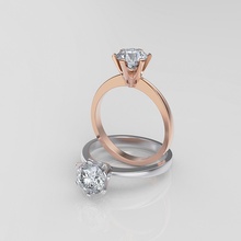 women ring jewelry wedding engagement platinum gold gem brilliant jewel diamond printable 3d silver fashion beauty brillant diamant rings 3d print model - Mito3D