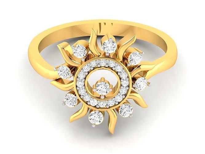 mujer anillo solitario anillos boda compromiso joya joyería diamante imprimible oro plata platino lujo precioso 3D print model - Mito3D