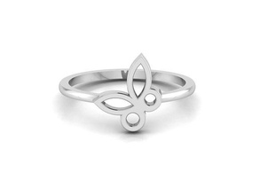 mujer anillo solitario anillos boda compromiso joya joyería diamante imprimible mariposa oro plata platino lujo precioso 3d print model - Mito3D