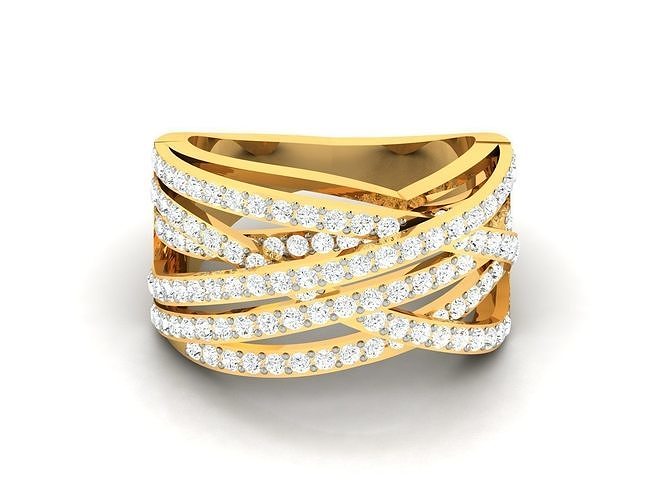 Frauen Ring Ringe Diamant Schmuck Hochzeit druckbar wertvoll Gold Cocktail Sterling Juwel Platin Engagement Luxus Silber 3D print model - Mito3D