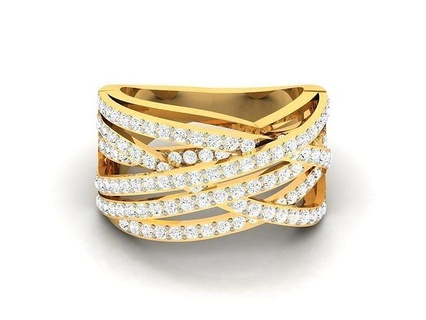 Frauen Ring Ringe Diamant Schmuck Hochzeit druckbar wertvoll Gold Cocktail Sterling Juwel Platin Engagement Luxus Silber 3d print model - Mito3D