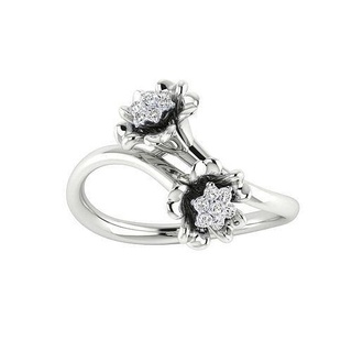 Frauen Ring Ringe Diamant Schmuck Sterling Juwel Platin Hochzeit Engagement druckbar wertvoll Luxus Silber Gold 3d print model - Mito3D