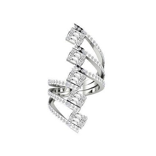 Frauen Ring Ringe Diamant Schmuck Sterling Juwel Platin Hochzeit Cocktail Engagement druckbar wertvoll Luxus Silber Gold 3d print model - Mito3D