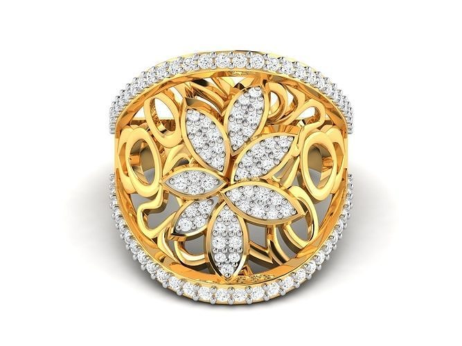 Frauen Ring Ringe Diamant Schmuck Sterling Hochzeit Gold Cocktail Juwel Platin Engagement druckbar wertvoll Luxus Silber 3D print model - Mito3D