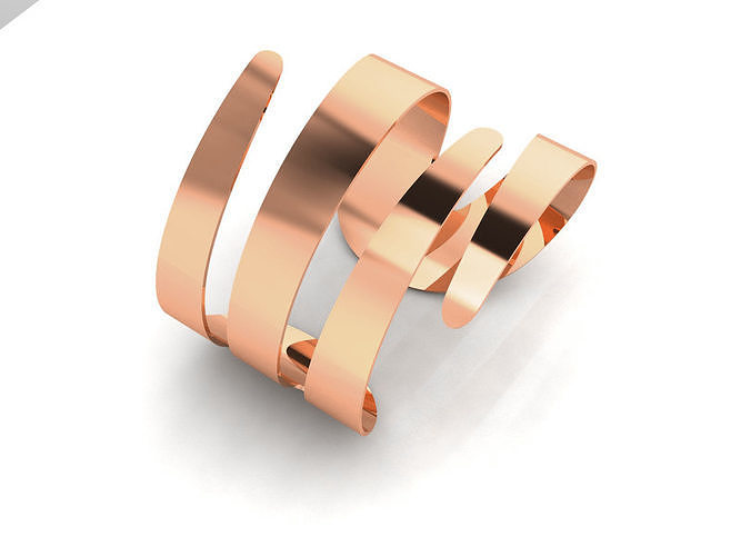 KADIN yüzük grup takı altın yazdırılabilir parlak yüzükler sade lüks platin değerli nişan düğün üniseks 3D print model - Mito3D