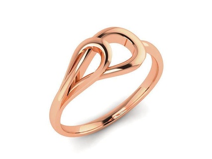 mujer anillo joyería joya oro imprimible brillante anillos llanura lujo platino precioso compromiso banda plata 3d print model - Mito3D