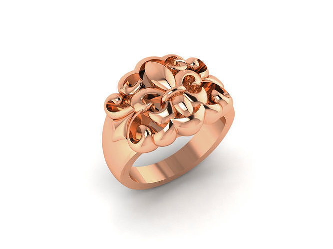 Frauen Ring Schmuck Gold druckbar brillant Ringe einfach Luxus Platin wertvoll Engagement Band unisex 3D print model - Mito3D