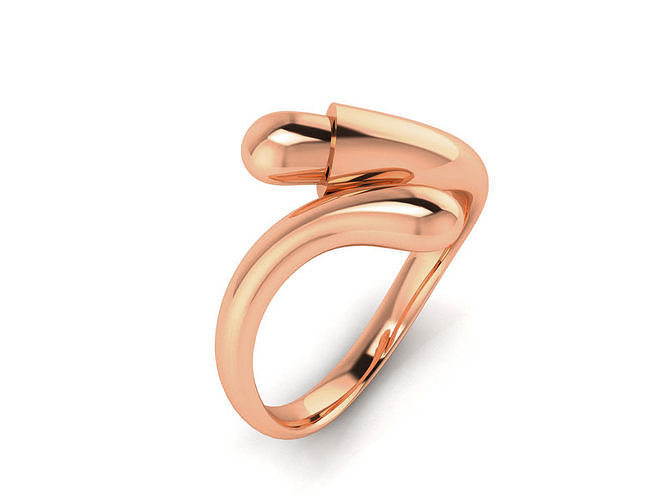 women ring jewelry gold printable brilliant rings plain luxury platinum precious engagement jewellery silver jewel 3D print model - Mito3D