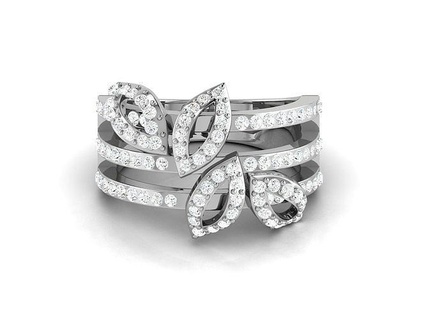 women ring rings diamond jewelry wedding printable precious gold sterling gem platinum engagement jewel jewellery luxury silver 3d print model - Mito3D