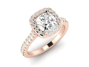 mujer anillo imprimible diamante blanco plata joya joyería brillante oro libra esterlina platino lujo solitario compromiso anillos 3d print model - Mito3D