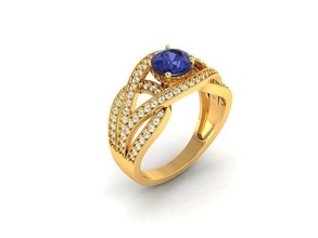 mujer anillo joyería joya oro imprimible plata anillos compromiso solitario diamante lujo brillante precioso 3d print model - Mito3D