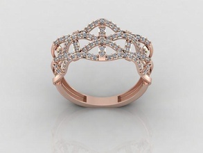 mujer anillo Roca anillos solitario imprimible diamante Boda compromiso joya joyería 3d print model - Mito3D
