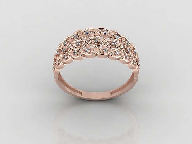KADIN yüzük taş yüzükler Solitaire yazdırılabilir elmas düğün nişan mücevher takı 3D print model - Mito3D