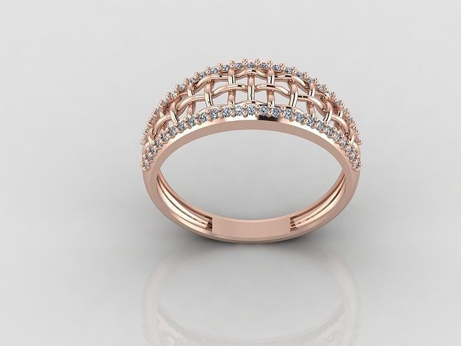 Frauen Ring Stein Ringe Solitär druckbar Diamant Hochzeit Engagement Juwel Schmuck 3D print model - Mito3D