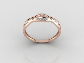 donne squillare calcolo anelli solitario stampabile diamante nozze Fidanzamento gioiello gioielleria 3d print model - Mito3D