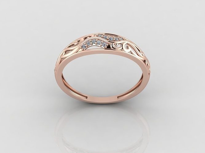 KADIN yüzük taş yüzükler Solitaire yazdırılabilir elmas düğün nişan mücevher takı 3D print model - Mito3D