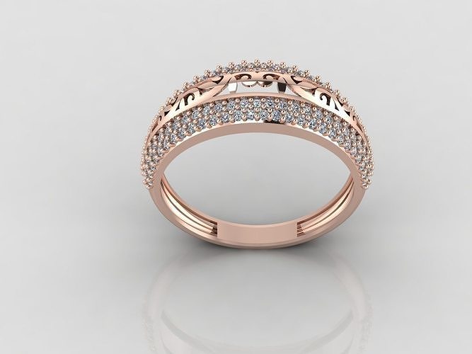 femmes bague calcul anneaux solitaire imprimable diamant mariage engagement bijou bijoux 3D print model - Mito3D