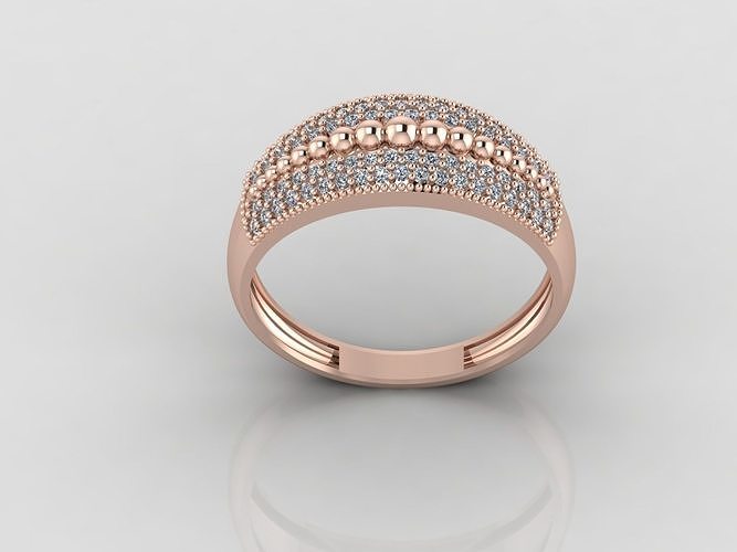 mujer anillo Roca anillos solitario imprimible diamante Boda compromiso joya joyería 3D print model - Mito3D