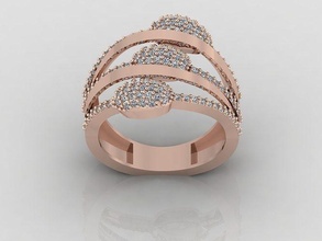mujer anillo Roca anillos solitario imprimible diamante Boda compromiso joya joyería 3d print model - Mito3D