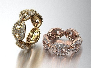 women ring 001 jewelry jewellery gold silver diamond stone jewel printable 3dprint rings 3d print model - Mito3D