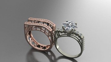 donne squillare 0018by gioielleria moda stampabile oro anelli 3d print model - Mito3D