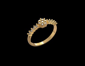 donne anello 004 gioielli oro argento la sterlina disco di platino gemme diamante per osservare ruby zaffiro emerald topazio lusso moda il design e bellezza bianco 3d anelli 3d print model - Mito3D
