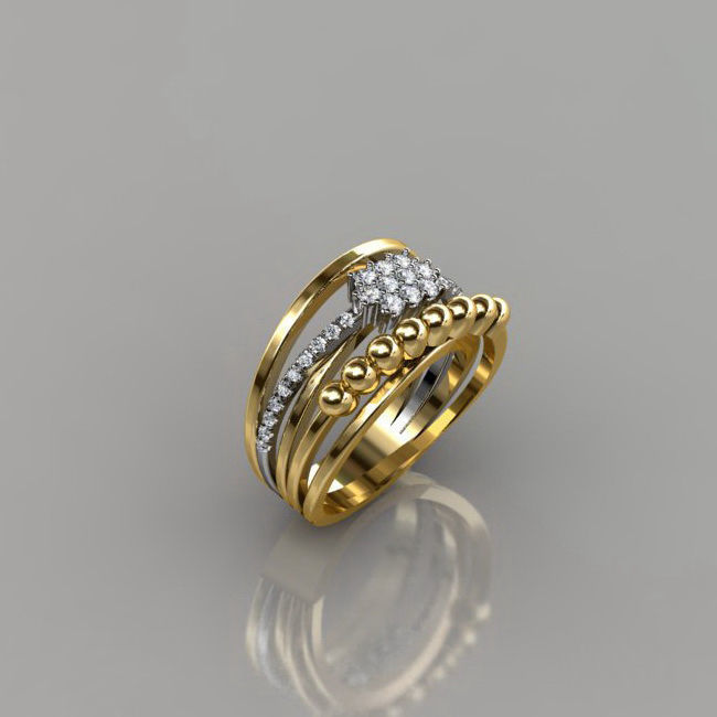 mujer anillo 12 joyería joya lujo elegante oro plata Boda diamante arete pulsera collares colgante pendiente rinoceronte accesorio belleza Moda diseño canalla anillos 3D print model - Mito3D