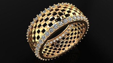 mulheres anel 14 cúbico estilo banda homens joalheria senhoras diamante Casamento imprimível luxo bandas EUA Canadá Europa cafajeste rubi safira argolas ouro moda 3d print model - Mito3D