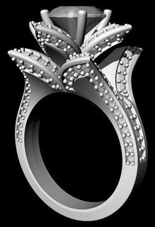 women ring 23 gold jewelry silver rings diamond jewellery platinum brilliant white luxury precious fashion gem 3d print model - Mito3D