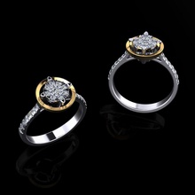 mujer anillo 38 joyería joya lujo elegante oro plata boda diamante arete pulsera collares colgante pendiente rinoceronte accesorio belleza moda diseño canalla anillos 3d print model - Mito3D