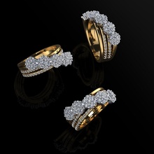 Frauen Ring 25 Schmuck Luxus elegant Juwel Gold Silber Hochzeit Diamant Ohrring Armband Halsketten Anhänger Nashorn Zubehörteil Schönheit Mode Design cad Ringe 3d print model - Mito3D