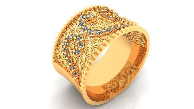 femmes bague 31 lumière poids mode bande bijoux dames diamant mariage imprimable luxe bandes etats unis canada l'europe goujat rubis saphir anneaux or solitaire engagement précieux 3D print model - Mito3D