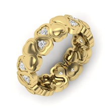 las mujeres anillo de 3dm detalle la impresión 3d modelo joyería los anillos boda gem compromiso imprimible joya el diamante plata oro sterling blanco brillante platino 3d print model - Mito3D