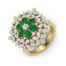 las mujeres anillo de 3dm detalle la impresión 3d modelo joyería los anillos boda gem compromiso imprimible joya el diamante plata oro sterling blanco brillante platino 3d print model - Mito3D