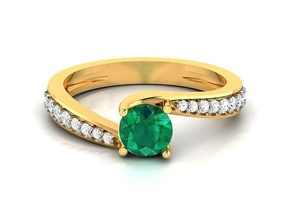 mujer anillo 3dm joyería joya imprimible Boda oro plata compromiso canalla Moda hermoso anillos piedra preciosa brillante diamante libra esterlina 3d print model - Mito3D