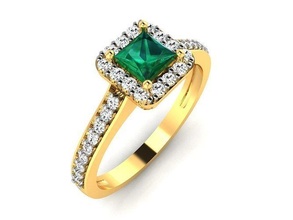 mujer anillo 3dm banda abultar colección diamante compromiso oro aureola joyería joya anillos solitario Boda 3d print model - Mito3D